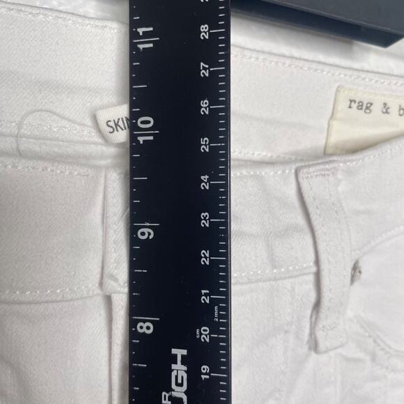 Rag & Bone Womens Jeans Size 29 White Denim Studded Skinny Leg Casual - Picture 6 of 15